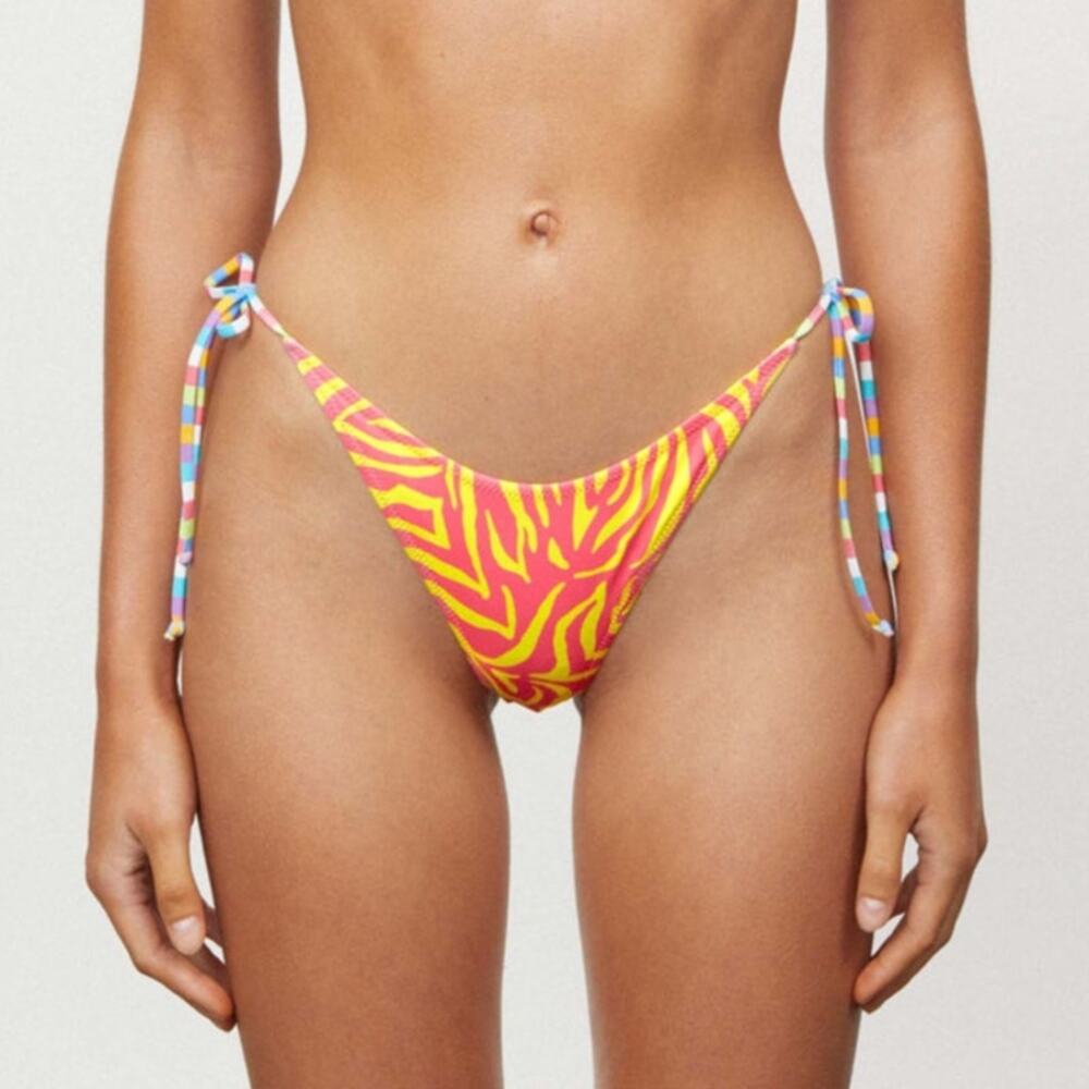 NEW Its Now Cool The 90s Tie Up Pant Ziggy Pop String Animal Bottom Size 6